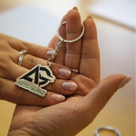 Metal Keychain With Auto Glanz Logo